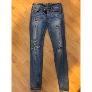 american eagle skinny jeans with holes